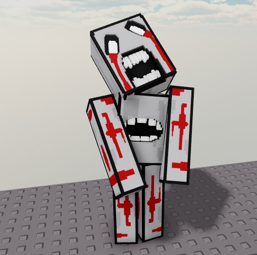 Samandoma's tweet image. I had made a model of John fogborn that looked like a Pixel Gun, I didn&apos;t think it would be that hard to make if he only has six separate pieces.