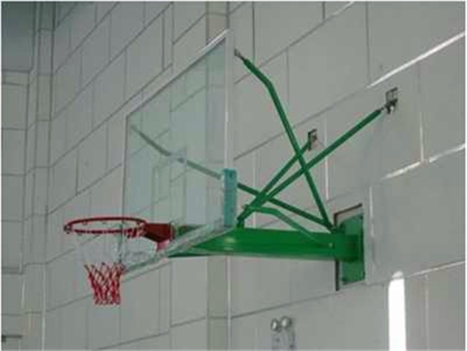 The basketball hoop can be installed on the wall, but it cannot be used for dunking. It is suitable for small basketball venues.