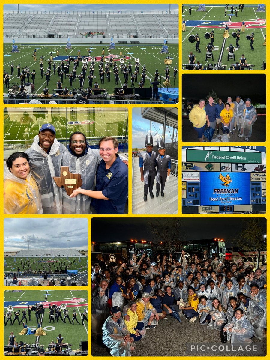 This program!  Our Golden Eagle Band and Golden Guard are headed to the State UIL Marching Contest.  The Blue and Gold Standard is something special.  💙💛 #BeAbove