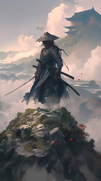 “The climb of the mountain”
The air thins, the path narrows, yet the spirit sharpens.
He climbs not for glory, but for mastery of the self, of silence, of purpose.

At the mountain’s peak, there is no enemy left, only the reflection of the warrior who refused to stop.