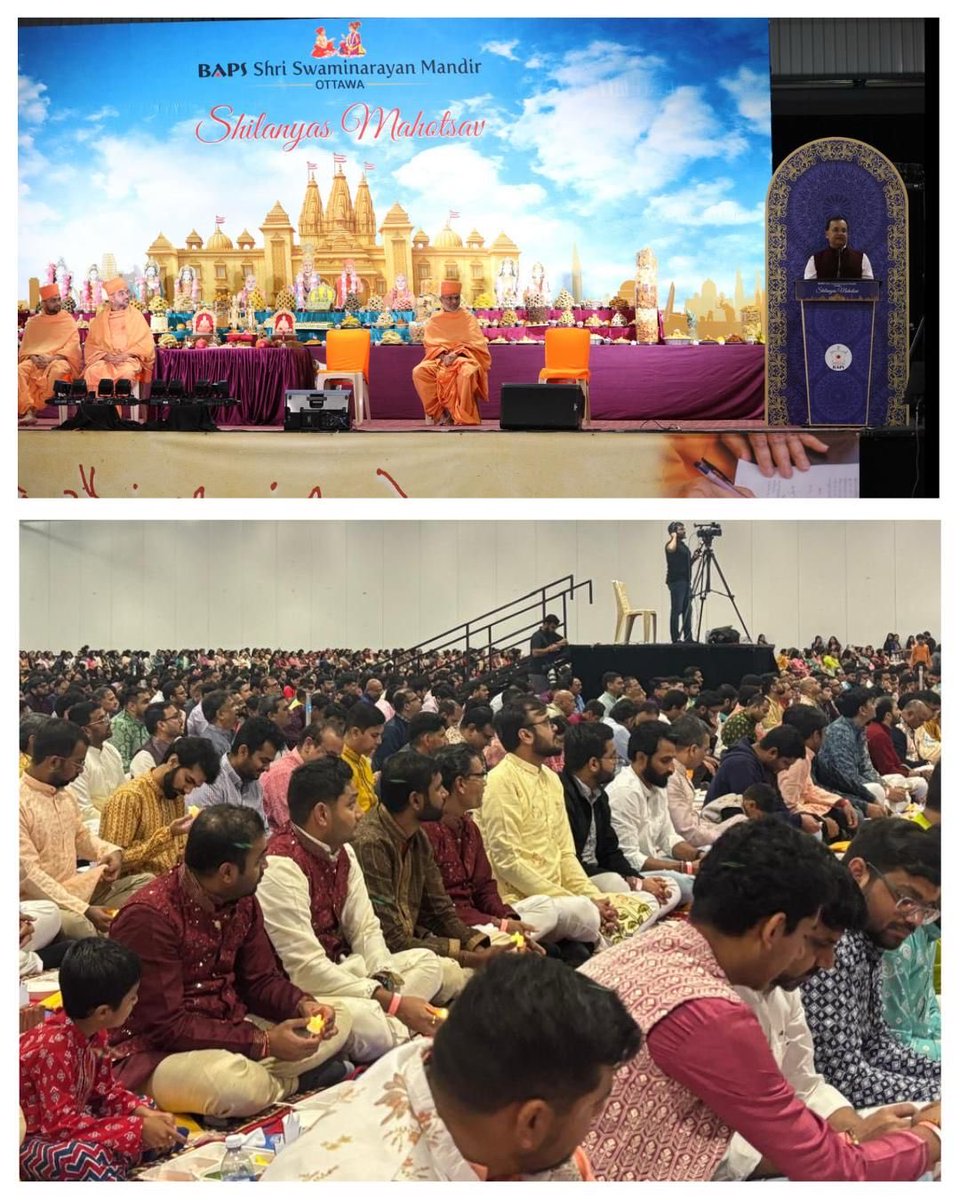 High Commissioner <a href="/DineshKPatnaik/">Dinesh K. Patnaik</a> and Mrs. Poonam Patnaik joined the Shilanayas Mahotsav (Foundation Stone Laying Ceremony) of the new BAPS Shri Swaminarayan Mandir in Ottawa today.

In his address, the High Commissioner commended <a href="/BAPS/">BAPS</a> and all volunteers for their tireless