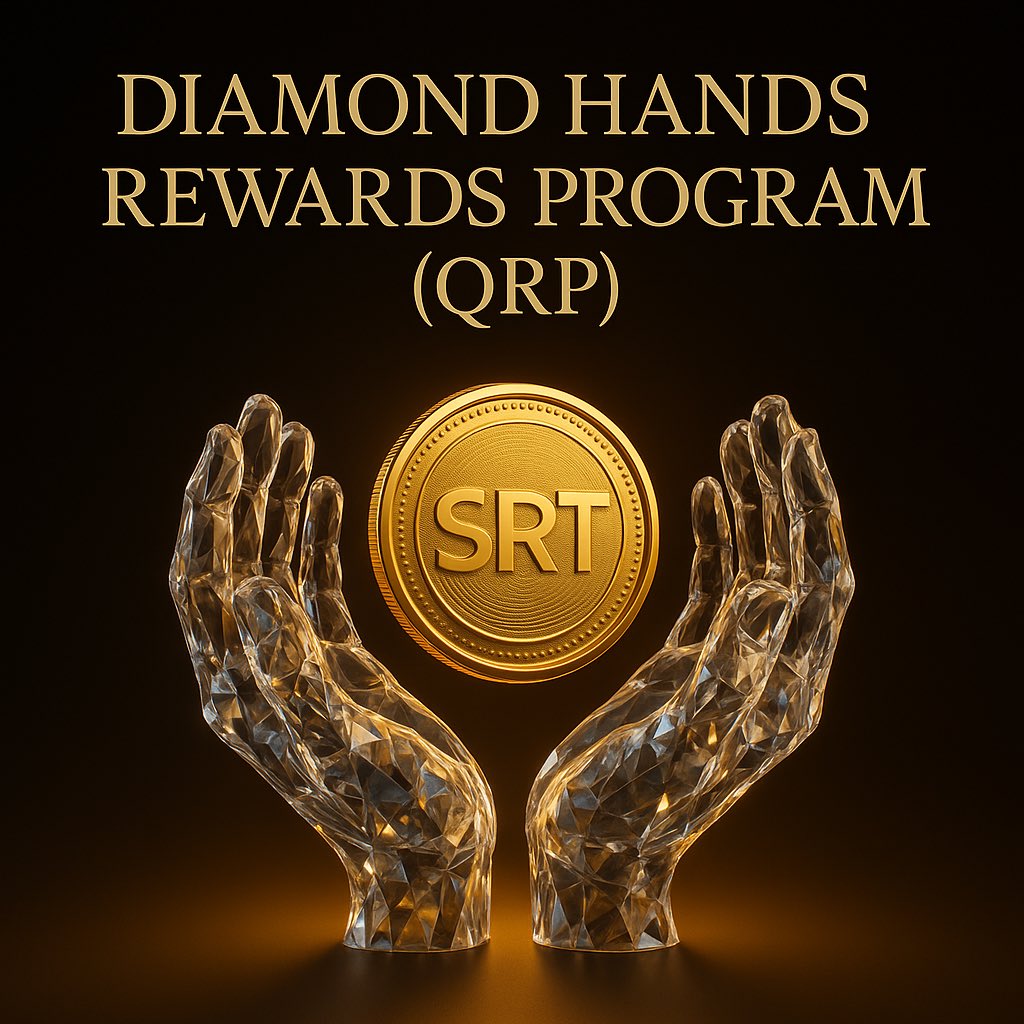 🌟 Diamond Hands Rewards Program (QRP) 🌟

At SRT, loyalty isn’t just appreciated — it’s rewarded. 💎

Our Quarterly Rewards Program (QRP) was built for true Diamond Hands — those who believe, hold strong, and stand with us through every wave.

Here’s exactly how it works 👇

🔹