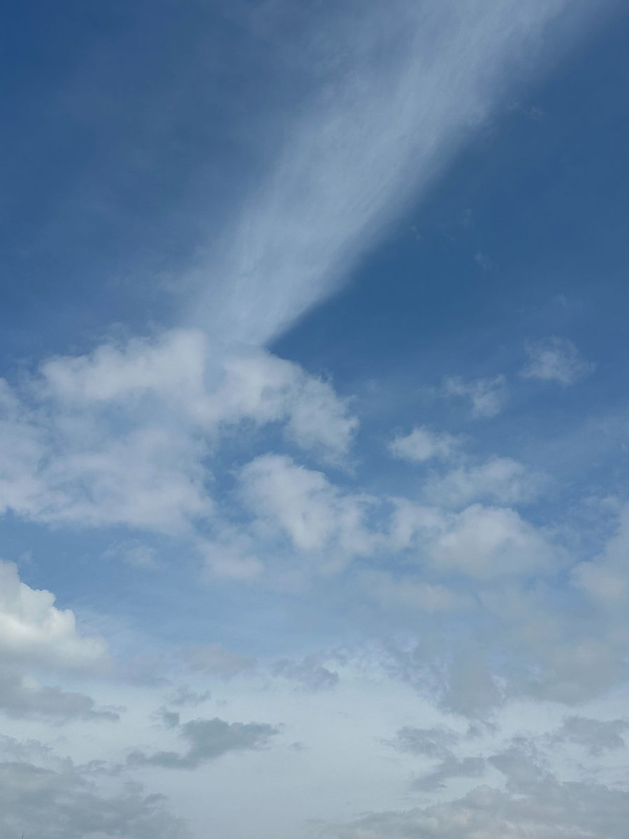 🌤️おはよっ✨  

今日は朝から空がすごくきれいで、思わずパシャリ📸☁️ 
青が透き通ってて、見てるだけで心がすっとするね🌸

こういう日は、ゆっくり深呼吸して今日もいい日になりますようにって空にお願いしたくなる☀️💭  

みんなのところの空はどんな感じ〜？ 
写真と一緒に見せて！📷💙