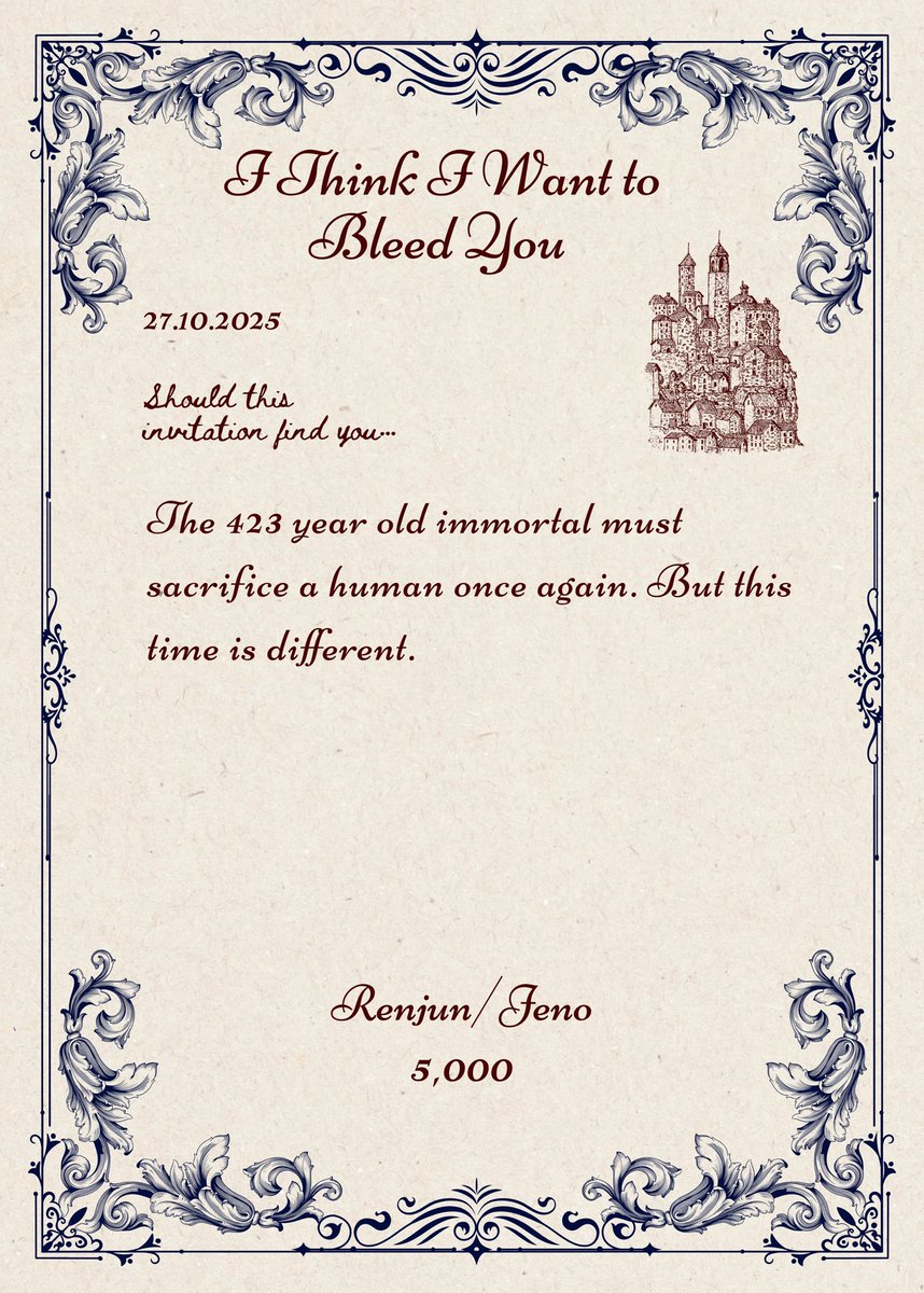 ـــــــــﮩ٨ـ I Think I Want to Bleed You
✗ Renjun/Jeno
✗ 5,000
✗ Vampires, Blood, Biting
archiveofourown.org/works/73133641
