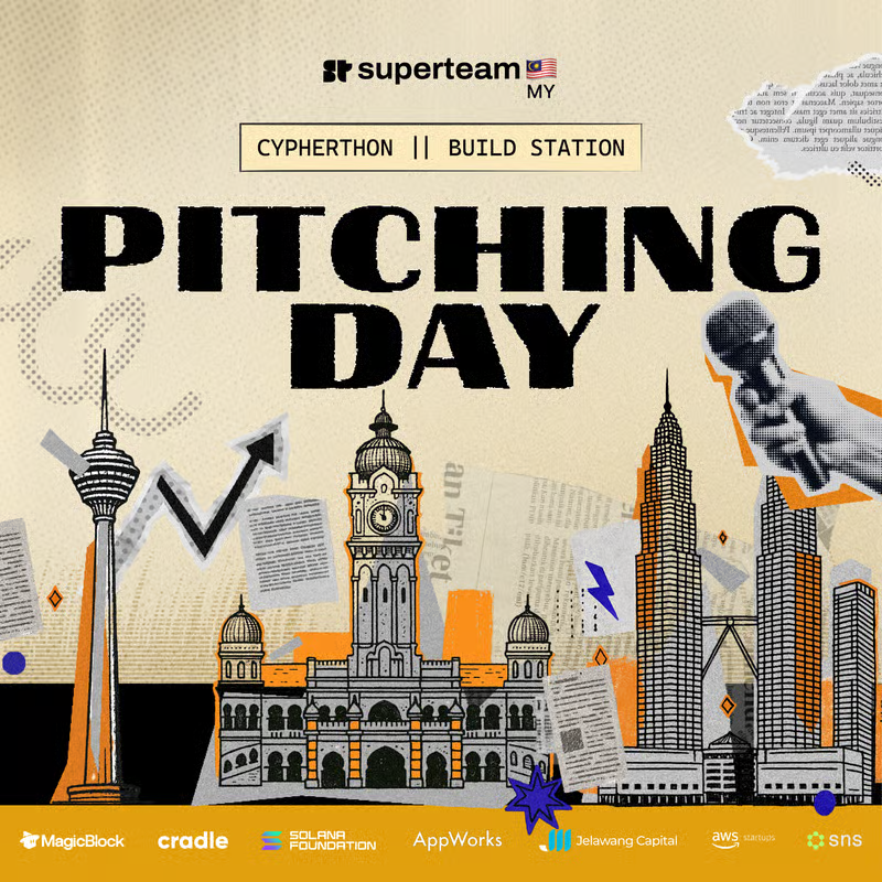 SuperteamMY's tweet image. gm it's pitching day for teams in Malaysia🇲🇾, a side track of the @colosseum cypherpunk! 
the first team kicks off at 11AM (UTC+8), and we can't wait to see what everyone's building. 
ping @m_onchain and @W_Han_01 if you're any questions. See you soon👇
luma.com/dhfrp2df
