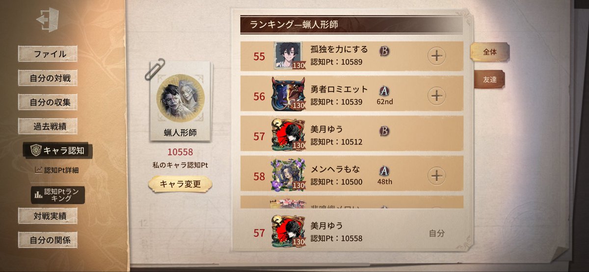 56位っぽい、行けない日もある中Bからよく頑張りました