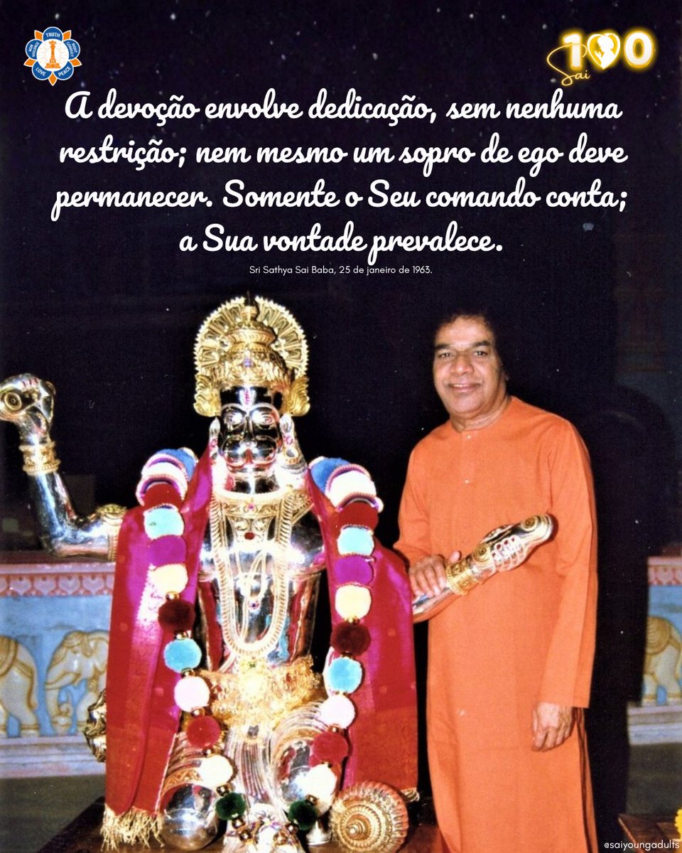 saiyoungadults's tweet photo. ✨ True devotion arises when the heart is emptied of ego and filled with unwavering surrender. In that stillness, His divine will flows through us, guiding every moment with grace and purpose. 🌺
#SSSIO #SaiYoungAdults #SriSathyaSai #Devotion #Dedication #GodsCommand https://t.co/0wXLpBA8sB