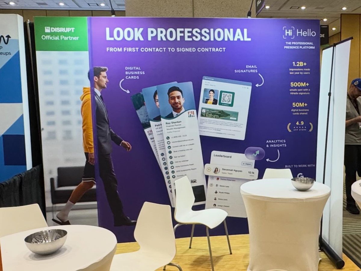 ManuKumar's tweet image. .@HiHello is the Official Networking Partner for #TechCrunchDisrupt in #sanfrancisco! @TechCrunch attendees/exhibitors get 3 months of HiHello Professional or HiHello Business for free!

Our team will be at the HiHello Help Desk to get you started with your #digitalbusinesscard…