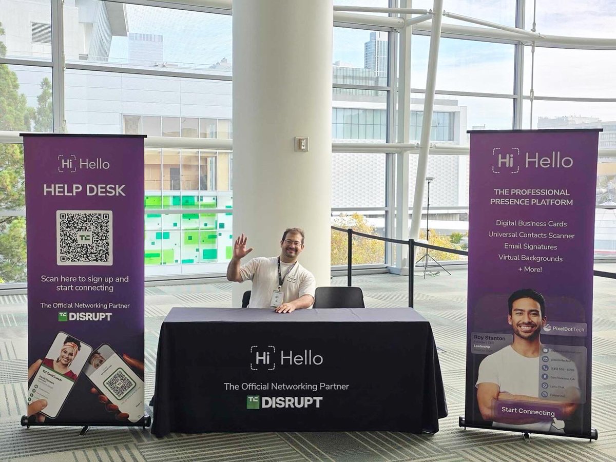 ManuKumar's tweet image. .@HiHello is the Official Networking Partner for #TechCrunchDisrupt in #sanfrancisco! @TechCrunch attendees/exhibitors get 3 months of HiHello Professional or HiHello Business for free!

Our team will be at the HiHello Help Desk to get you started with your #digitalbusinesscard…