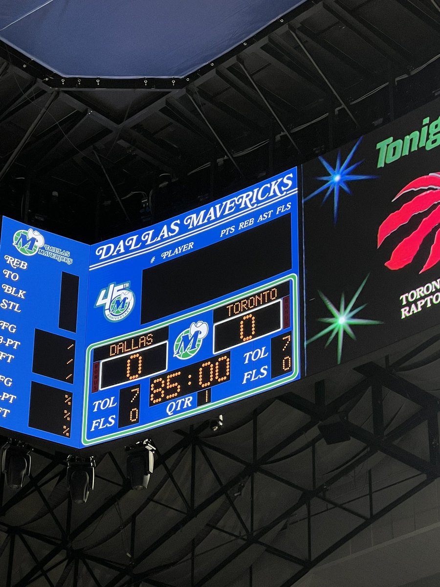 noahweber00's tweet image. The Mavericks are using retro elements on tonight’s scoreboard for Hardwood Classics night.