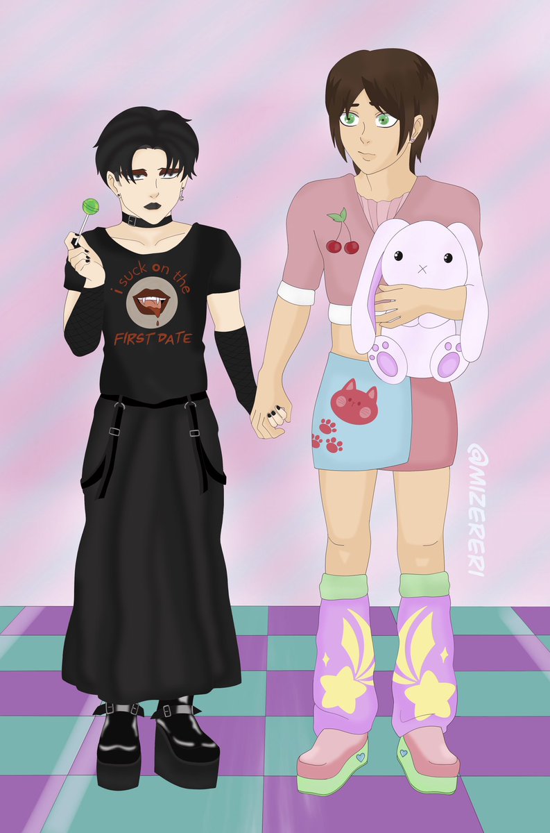 Goth Levi x Pastel Eren 🦇🐰
#erenxlevi #ereri #riren