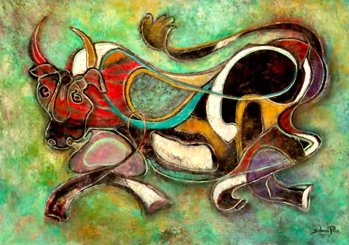 Art of the Day! "Raging Bull". Buy at: ArtPal.com/Orlysud?i=3149…