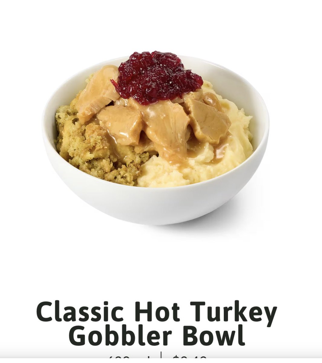 slodon's tweet image. Hey @Wawa we just picked up our first turkey “Gobbler Bowls” of the season and they look a little different from the picture on your site. Our two bowls were half full with very little turkey. My husband and I were very disappointed. #SeeTheDifference