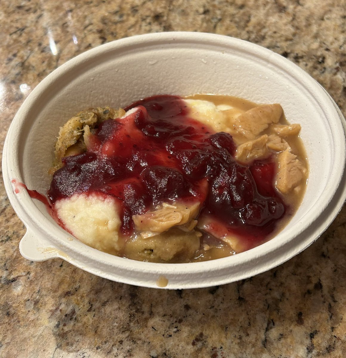 slodon's tweet image. Hey @Wawa we just picked up our first turkey “Gobbler Bowls” of the season and they look a little different from the picture on your site. Our two bowls were half full with very little turkey. My husband and I were very disappointed. #SeeTheDifference
