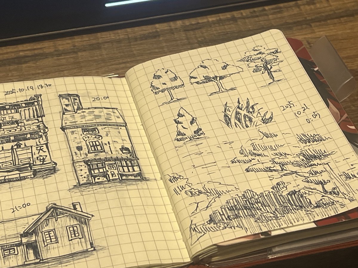 スケッチも気持ちを落ち着かせる一環で行っておりました
気負いせず自分のペースで余裕ができたら描く、という感じで続けています