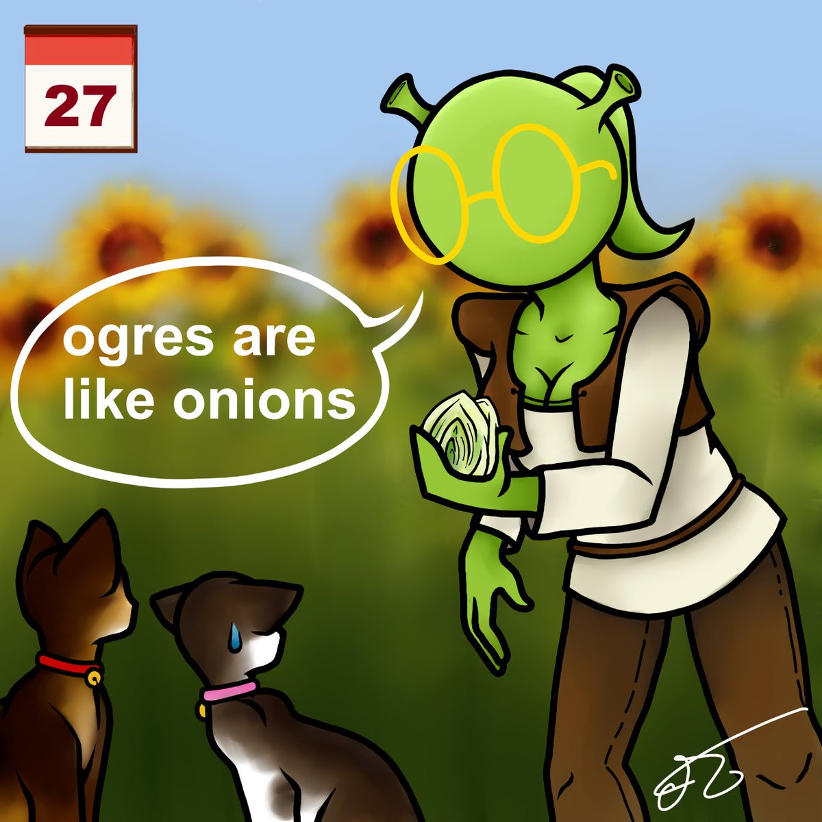 Aurorewolf37's tweet photo. Jour 27 du #inktober2025 : Oignon

@inktober #inktober2025onion #inktober2025day27 #inktober2025onionday27 #inktober2025day27onion #drawingchallenge #onion #oignon #shrekfanart #ogresarelikeonions https://t.co/O0L5UDjNzy