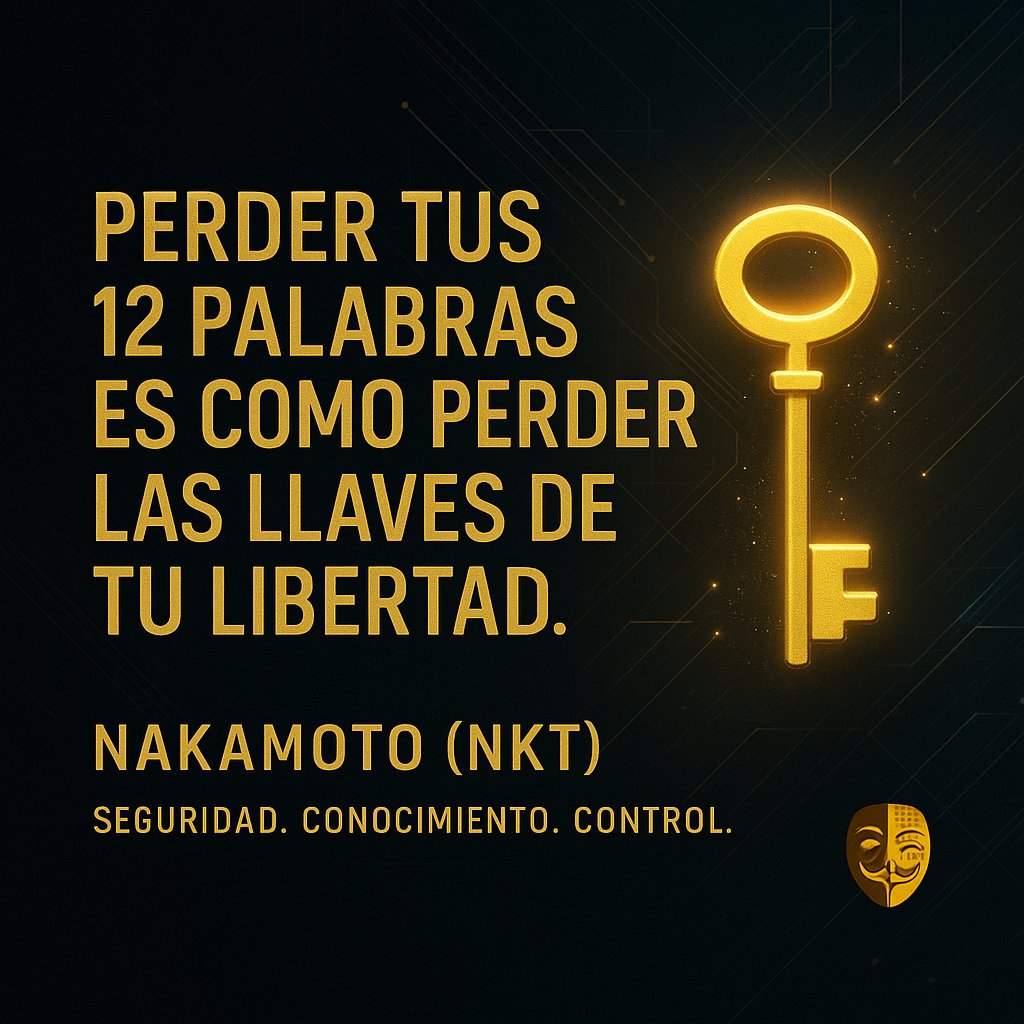 NakamotoNKT7's tweet photo. 🔐 En el mundo cripto no hay bancos. Solo vos.
Tus 12 palabras son tu dinero, tu identidad y tu libertad.
Por eso en NKT te enseñamos a protegerlas y entender su poder.
> El conocimiento es la primera forma de descentralización.
#NKT #SeguridadDigital #EducacionCripto #Libert https://t.co/tnkxVLE73z