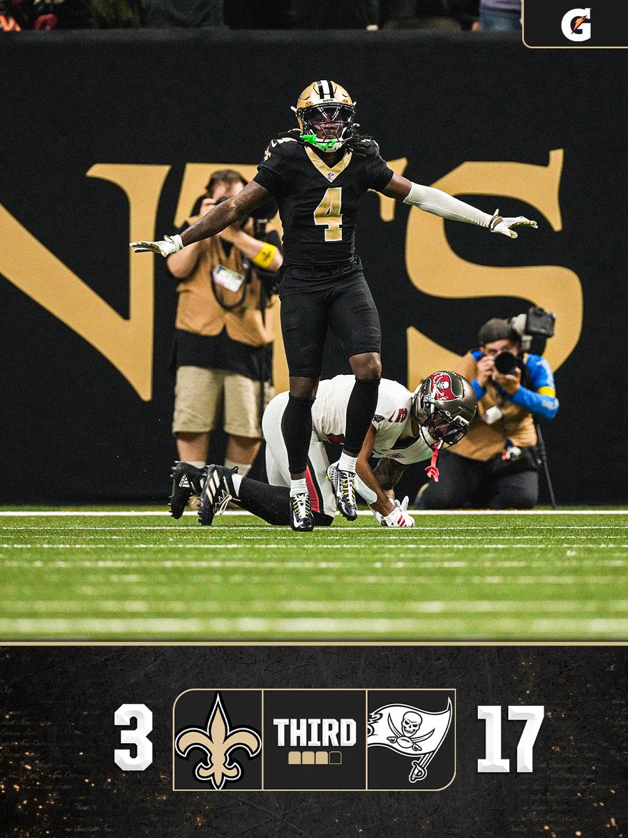 15 minutes remain

#Saints | @Gatorade 