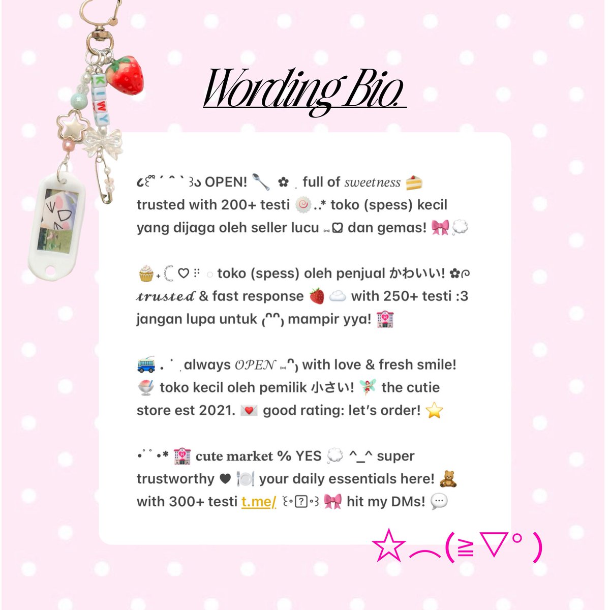 got2sour's tweet photo. help—repost! ♥︎🧸🍓

hello  guys,  aku  bawa  bio  ready  stock  harganya  only  3.500  yuk!  pembelian  bisa  melalui  dm  atau  wa  ya! </3

( 💌 ) mention  after  dm ��🏻‍🍳
#zonauang #zonaba https://t.co/3XK2SDSfPG