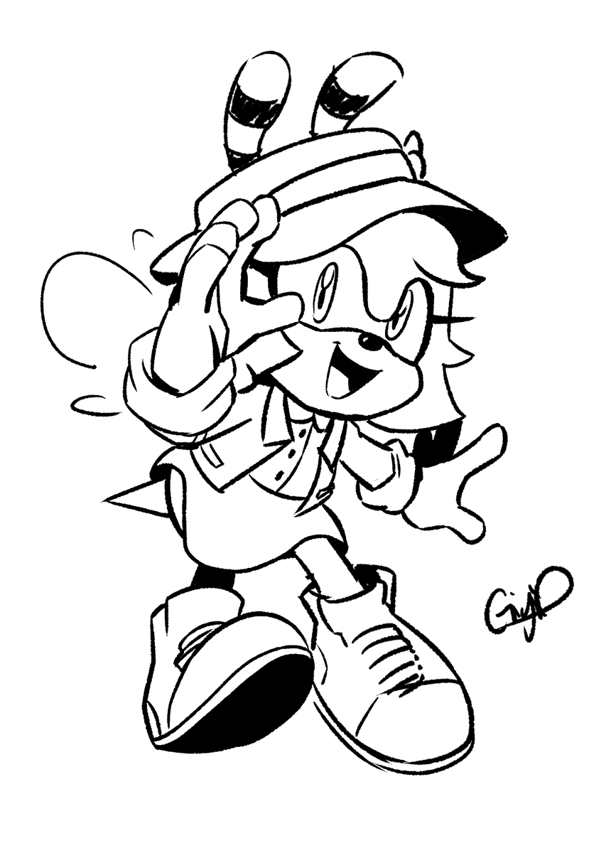 Rechi_C's tweet photo. That's my bee!!!!! Thank you so much Gigi for drawing her (and thank you @FloofToon15 for commissioning this). This made my day 😭💖 https://t.co/QpwkGxULvc