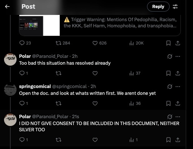 8DSK__'s tweet image. Okay I still stand behind my last Tweet in regards to the document, but also I am now learning there is a whole lot of bull happening behind the scenes? Abuse of doc members. Lots of false accusations, especially new stuff which was added today.