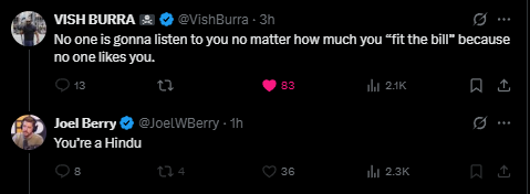 This is the guy who cries about "Identity politics" all day.  He's gonna snap