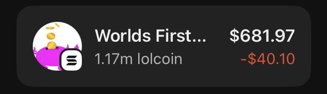 LickMyAlgorithm's tweet image. Done. Swapped 100% of the prize into $lolcoin 
Conviction ✖️ commitment 🟰results 
#lolcoin will reprice to its fair value in due time. The community behind the world’s first memecoin is lit —many pushing all day every day since day 1. That’s something you shouldn’t fade. And…