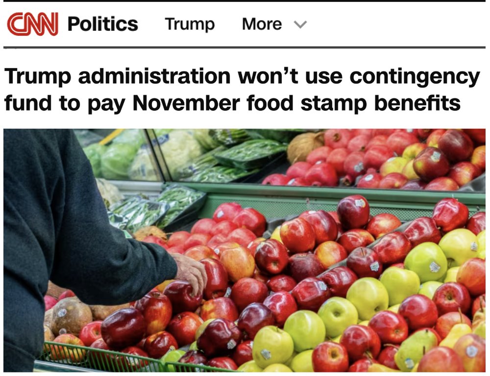 SenatorBaldwin's tweet image. I guess cutting billions from SNAP in his Big Ugly Bill wasn’t enough for Trump. Now, he’s choosing —yes, this is a choice — to not give families the critical food assistance they need to feed their families.