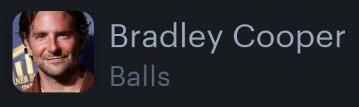 One of the many reasons why I'm a big fan of Is This Thing On?

Bradley Cooper named his character "Balls".