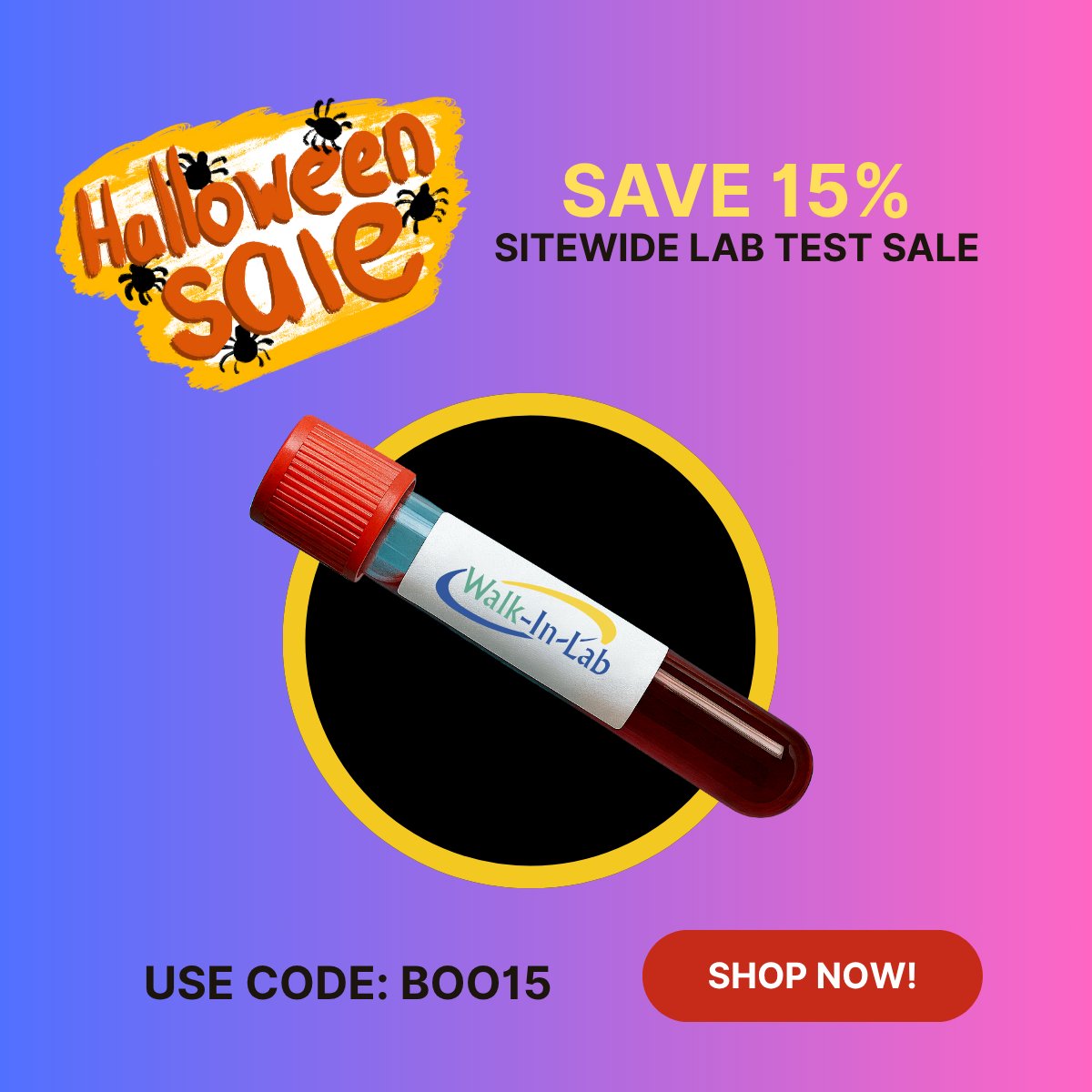 walkinlab's tweet image. Don&apos;t let health unknowns spook you! 👻 Save 15% SITEWIDE on all lab tests with our &quot;Scary Good Deal.&quot;

Use code BOO15 at checkout. Offer ends Nov 3rd.

Get peace of mind &amp;amp; save: sales.walkinlab.com/halloween-2025/

#HalloweenSale #WalkInLab #LabTests #HealthAndWellness #BOO15