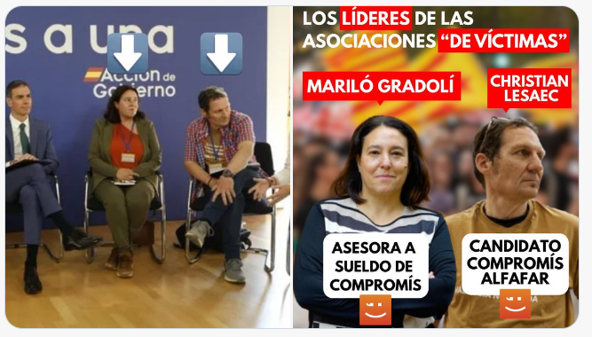 CCivicaCatalana's tweet image. Mira que hubo miles de personas afectadas por la DANA. Pues ya es casualidad que los "representantes de las víctimas" sean políticos de Compromís.