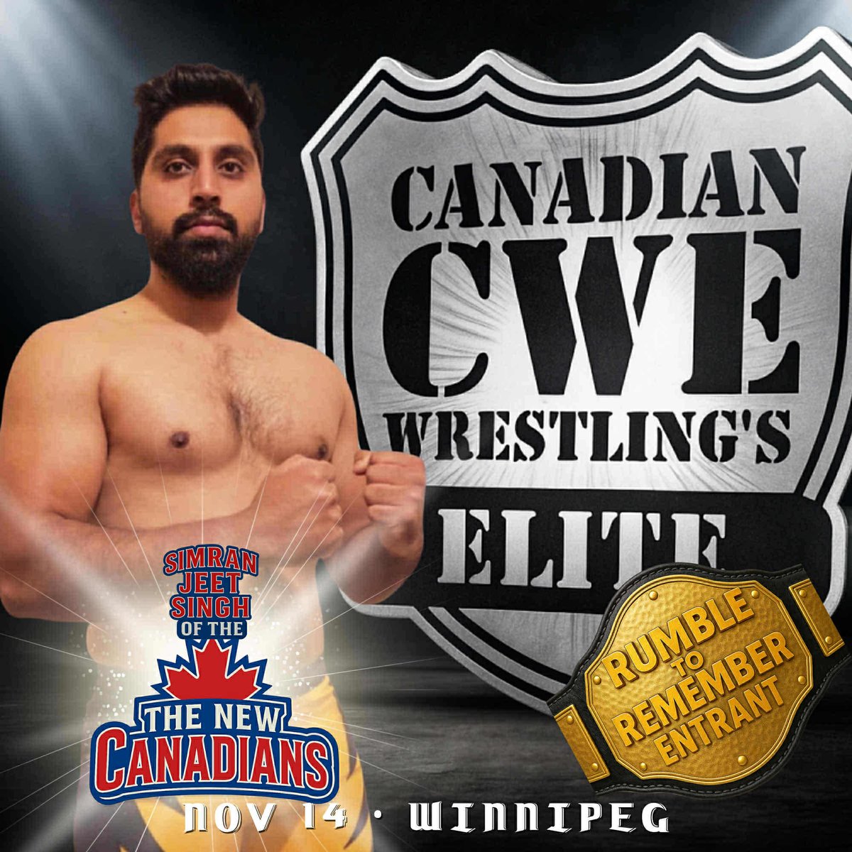 CWECanada's tweet image. Simran Jeet Singh, one half of The New Canadians Officially Enters The 2025 50 Man Rumble To Remember on Friday, November 14th in Winnipeg, Manitoba!
