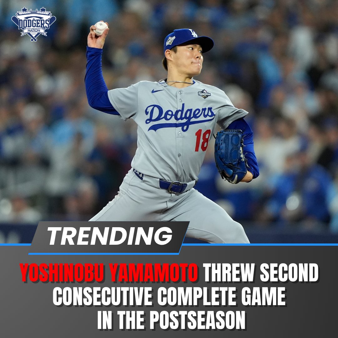 LET'S GO, YAMAMOTO!!!! 👏🔥

Yoshinobu Yamamoto pitched his 2nd straight complete game in Game 2 of the World Series last night, only giving up 1 run 🙌

Then, he cleaned the dugout right after...this guy is a legend 🔥