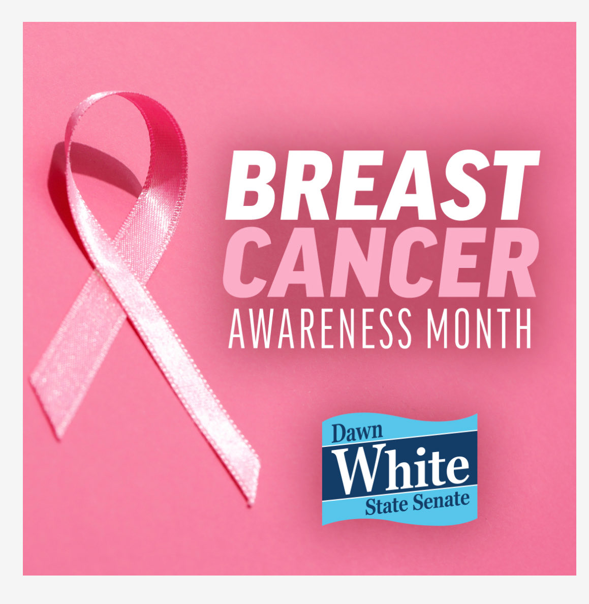 1 in 8 women will be diagnosed with breast cancer. Early detection can save lives. Please schedule your mammogram now. Breast cancer death rates in the United States have dropped by 44% since 1989; early detection is working.
