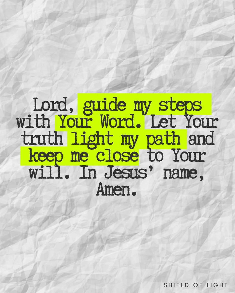 therealdrnickle's tweet image. This prayer is important because it reminds us that lasting direction comes from God’s truth, not our own understanding.
#GuidedByGrace #WalkInLight #FaithfulPath #TrustHisWord #LightForTheJourney #GodDirectsMe #StepsInFaith