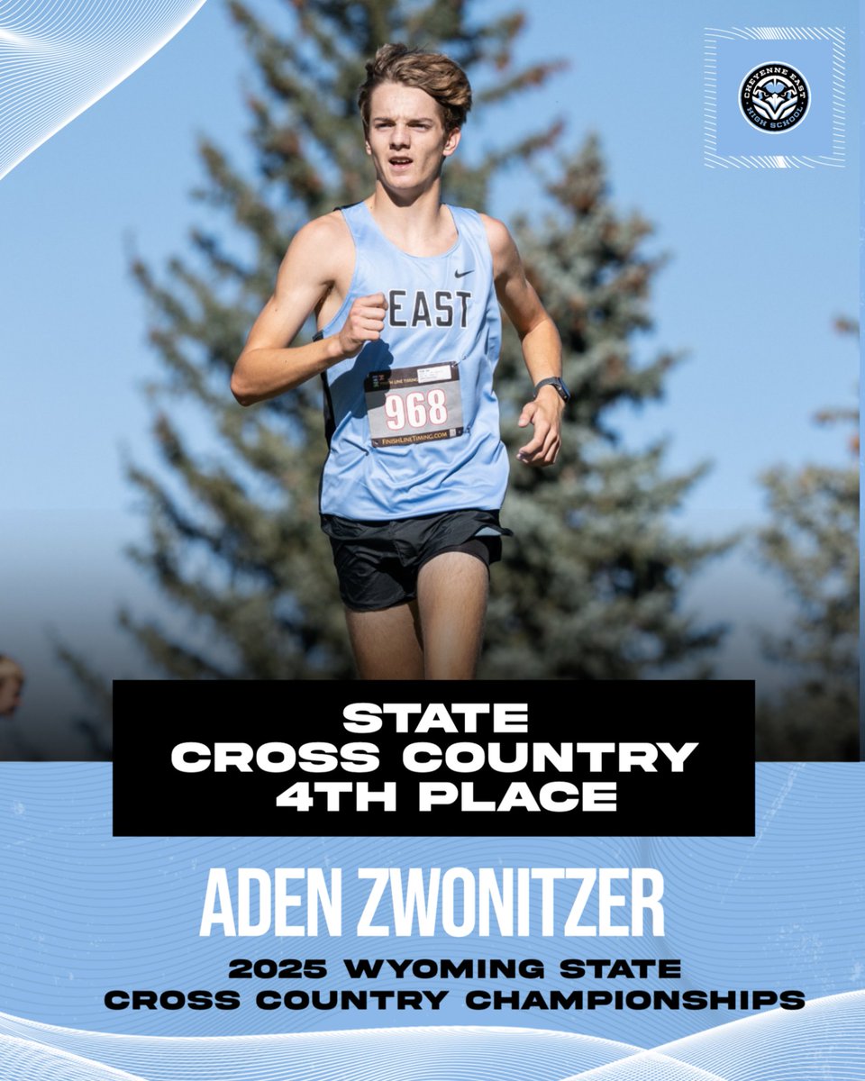 TOP-5 FINISH!
Cheyenne East’s Aden Zwonitzer races to an impressive 4th place finish at the 2025 Wyoming State Cross Country Championships! 💨🔥
Way to represent, Aden — proud of you! #GoTBirds #StateXC #Top5 #Courage
