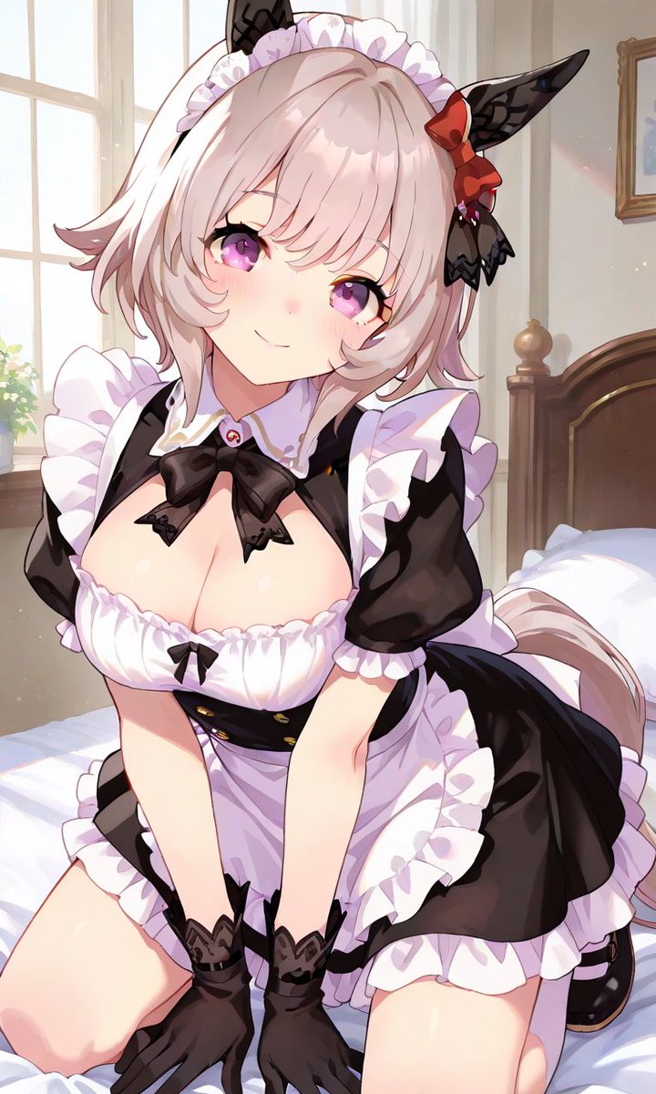 may_ai0918's tweet image. おはようございます!
メイドのカレンチャン…😎
#カレンチャン
#AIart