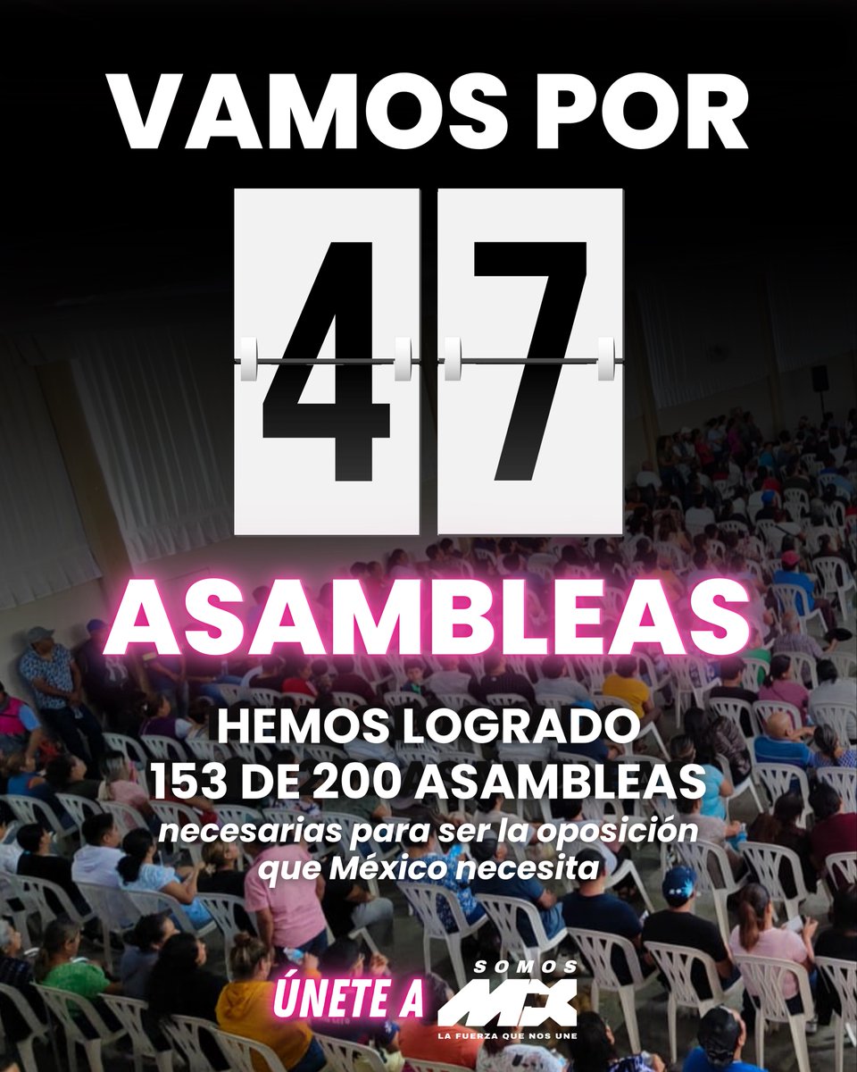 EmilioAlvarezI's tweet image. Comienza la cuenta regresiva! 
Con paso firme estamos a menos de 50 asambleas para conseguir nuestro objetivo. Únete a @SomosMxMexico