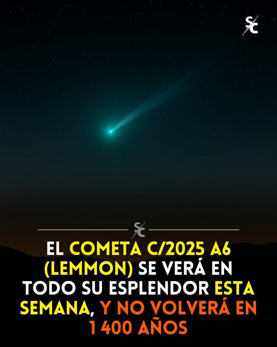 ¡Es hora de mirar al cielo! El cometa C/2025 A6 (Lemmon), apodado el “cometa de Halloween”, ha alcanzado su brillo máximo.

Esta semana, entre el 26 de octubre y el 2 de noviembre, es el mejor momento para observarlo. Por la tarde, justo después del atardecer, búscalo sobre el