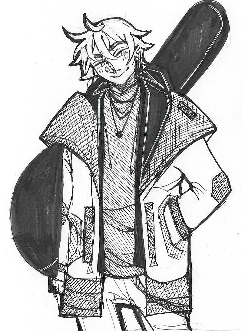 ItsCapricious's tweet image. Inktober Day 26- Allister 
Pretty blonde musician for y’all 
#Inktober2025 #Inktober