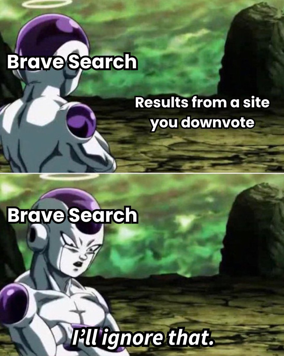 Tip: Brave Search’s Rerank feature lets you boost or discard sites from your personal results!

Click the up and down arrows on the search results page to start using Rerank.