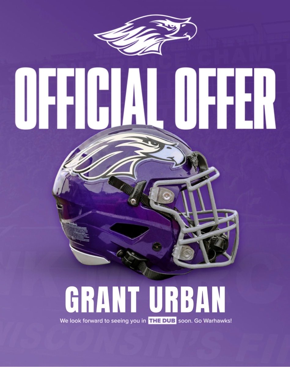 After a great conversation and visit with <a href="/Shoeij05/">Jacob Schumacher</a> I am blessed to receive an offer to play at UW-Whitewater!! <a href="/CNendick25/">Chris Nendick</a> <a href="/Chris_Sailer/">Chris Sailer Kicking</a> <a href="/CSKRECRUITING/">Chris Sailer Kicking Consulting</a> <a href="/LWEastFootball/">Lincoln-Way East Football</a> <a href="/EDGYTIM/">Timothy “EDGYTIM” OHalloran</a> <a href="/WarhawkFootball/">Warhawk Football</a>