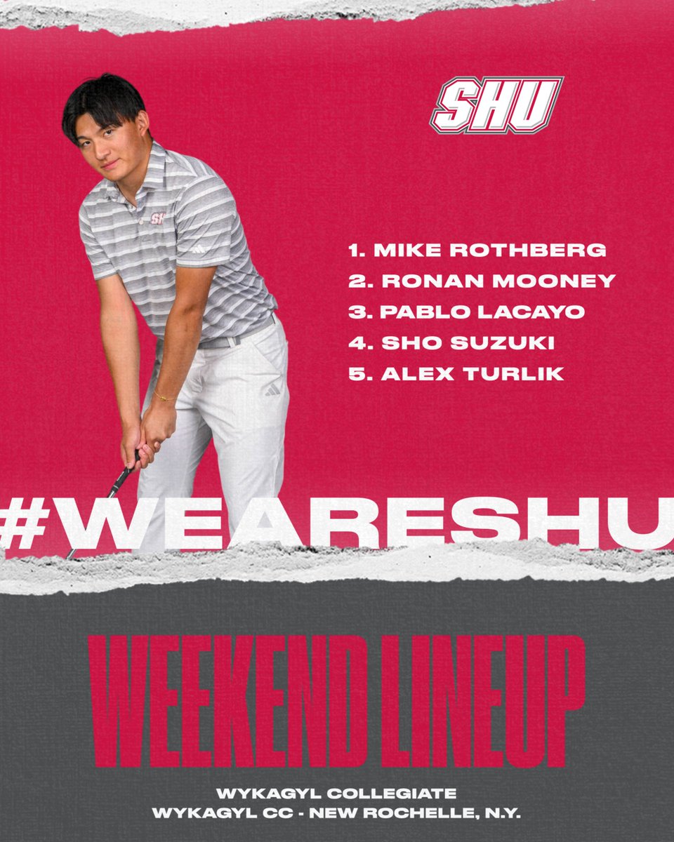 Closing out the fall slate over the next two days at the Wykagyl Collegiate!!

⛳️: Wykagyl Country Club
📍: New Rochelle, N.Y.
📊: iona.leaderboardking.com/leaderboards/6…
 
#WeAreSHU