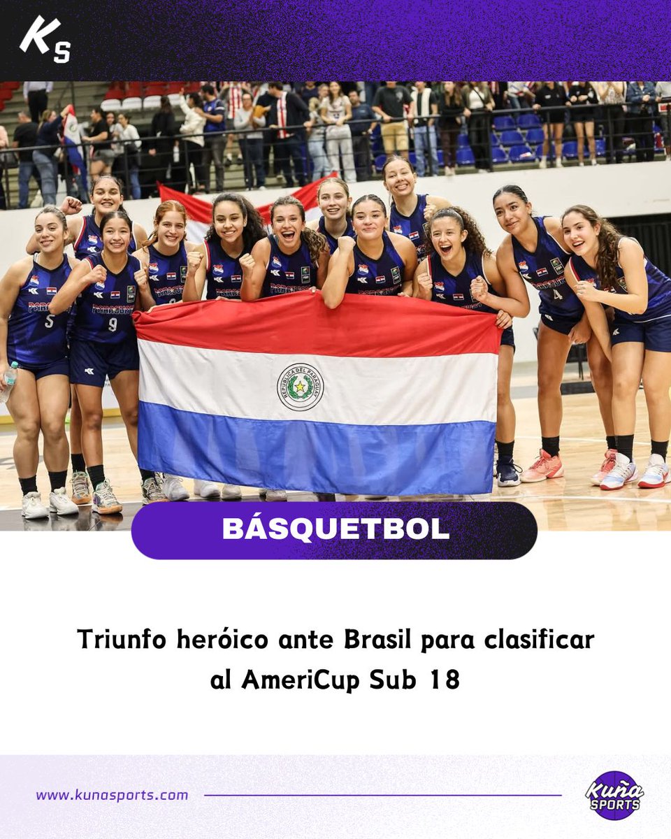 ¡VENCER O MORIR!🇵🇾

⛹🏻‍♀️Así es la raza paraguaya y así jugó Paraguay el cotejo por el tercer puesto del Sudamericano FIBA Sub 17 Asunción 2025.

😎Tras estar abajo en los dos primeros cuartos, aún dándolo todo, redoblaron esfuerzos y remontaron en los dos siguientes.

#KuñaSports💜