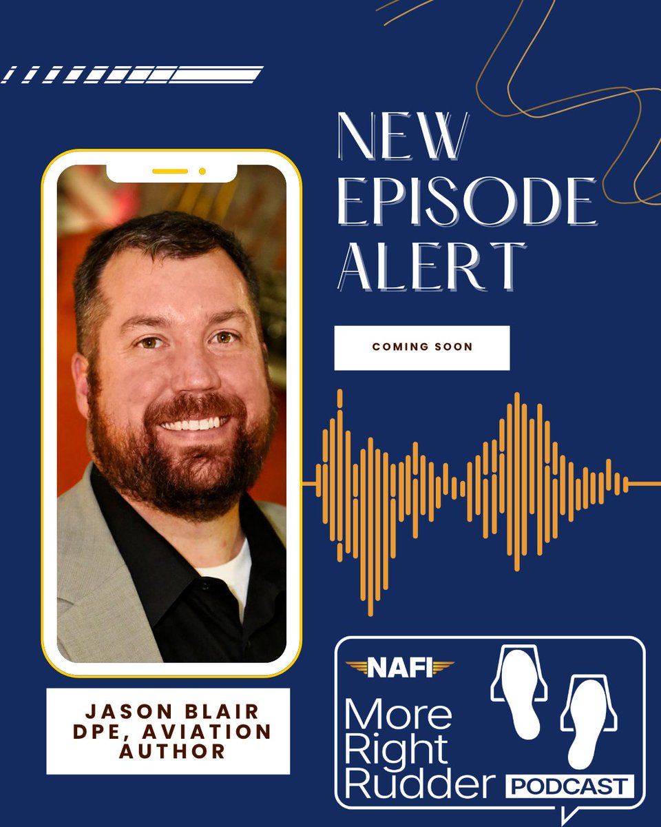 NAFIInstructors's tweet image. New episode dropping soon!

Episode of 137 of More Right Rudder dives into one of aviation’s biggest challenges — DPE availability.

Remember to save $5 on your NAFI membership with promo code PODSAVE5 at nafimentor.org.

#NAFI #MoreRightRudder #FlightInstruction