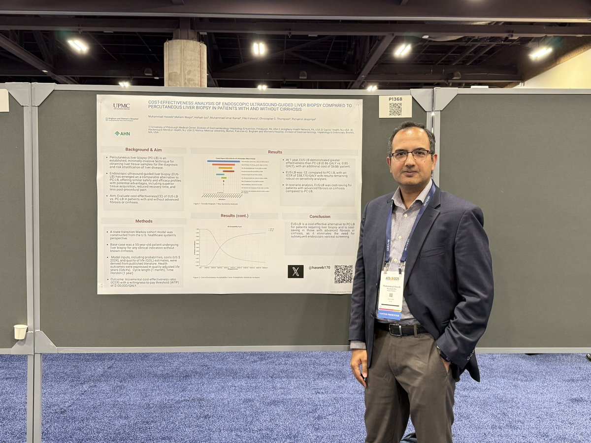 📌 Excited to be at #ACG2025 🌵 &amp; connecting with peers. Great to meet Mentors <a href="/SighPichamol/">Pichamol Jirapinyo, MD, MPH</a> 
📌 Visit our poster (#1368) to discuss/learn about our 📚 addressing Health economics underlying different modalities of Liver Biopsy in MASLD #EndoHepatology <a href="/AmCollegeGastro/">ACG</a>