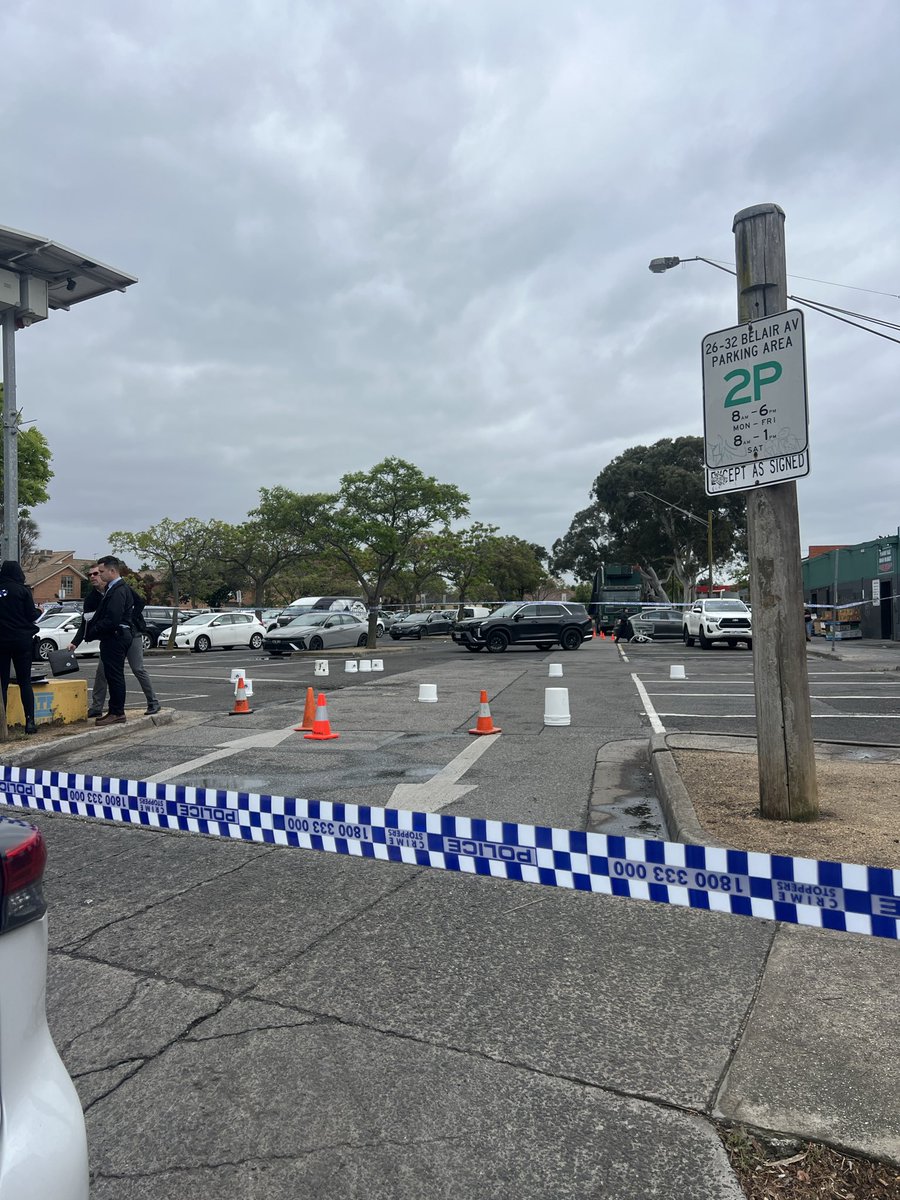 Shooting in a Glenroy carpark. Each of those white buckets are covering bullet casings. More to come <a href="/7NewsMelbourne/">7NEWS Melbourne</a> #7NEWS