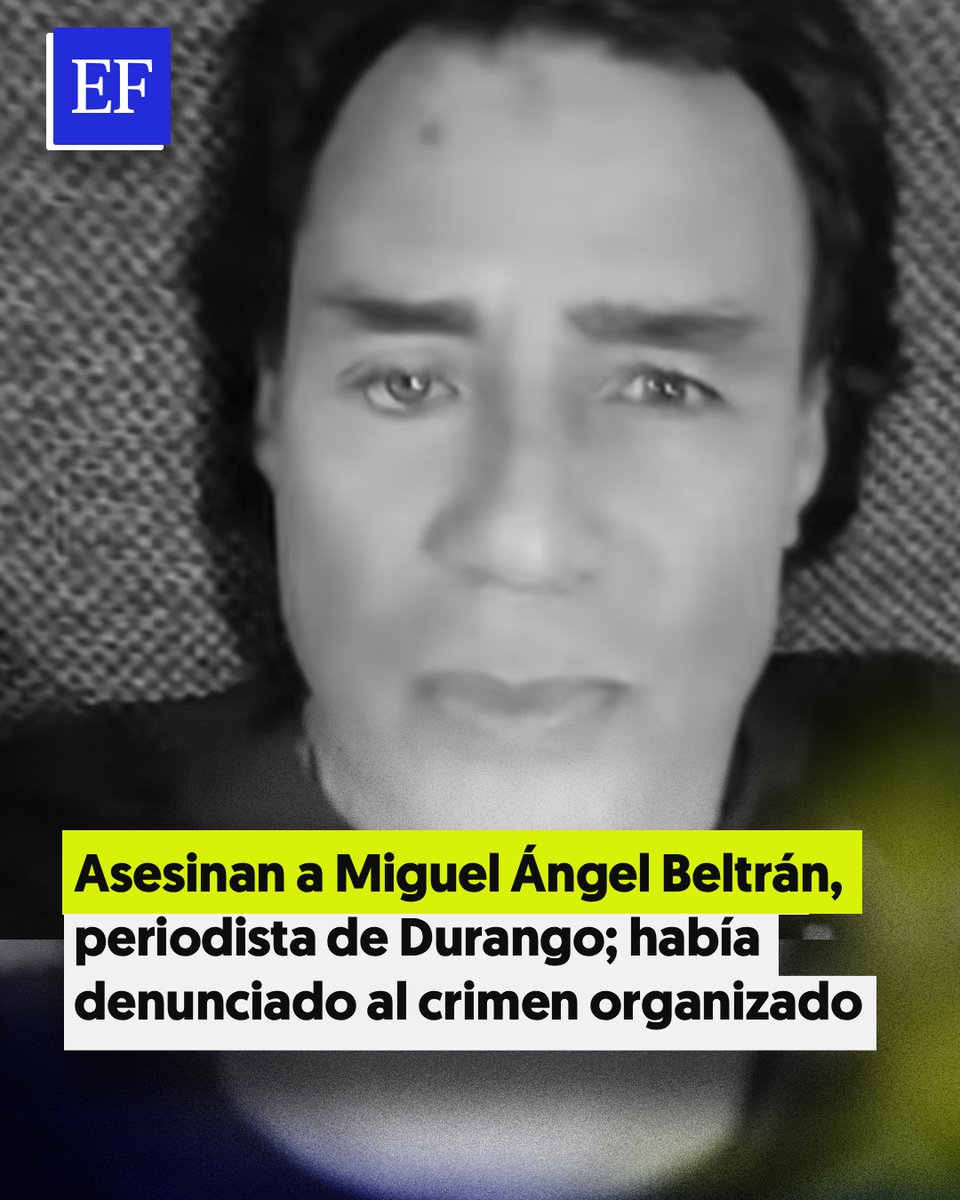 ⚫️ El homicidio de Miguel Ángel Beltrán se suma a la lista de agresiones y asesinatos contra periodistas en México, considerado uno de los países más peligrosos del mundo para ejercer el periodismo

elfinanciero.com.mx/estados/2025/1…