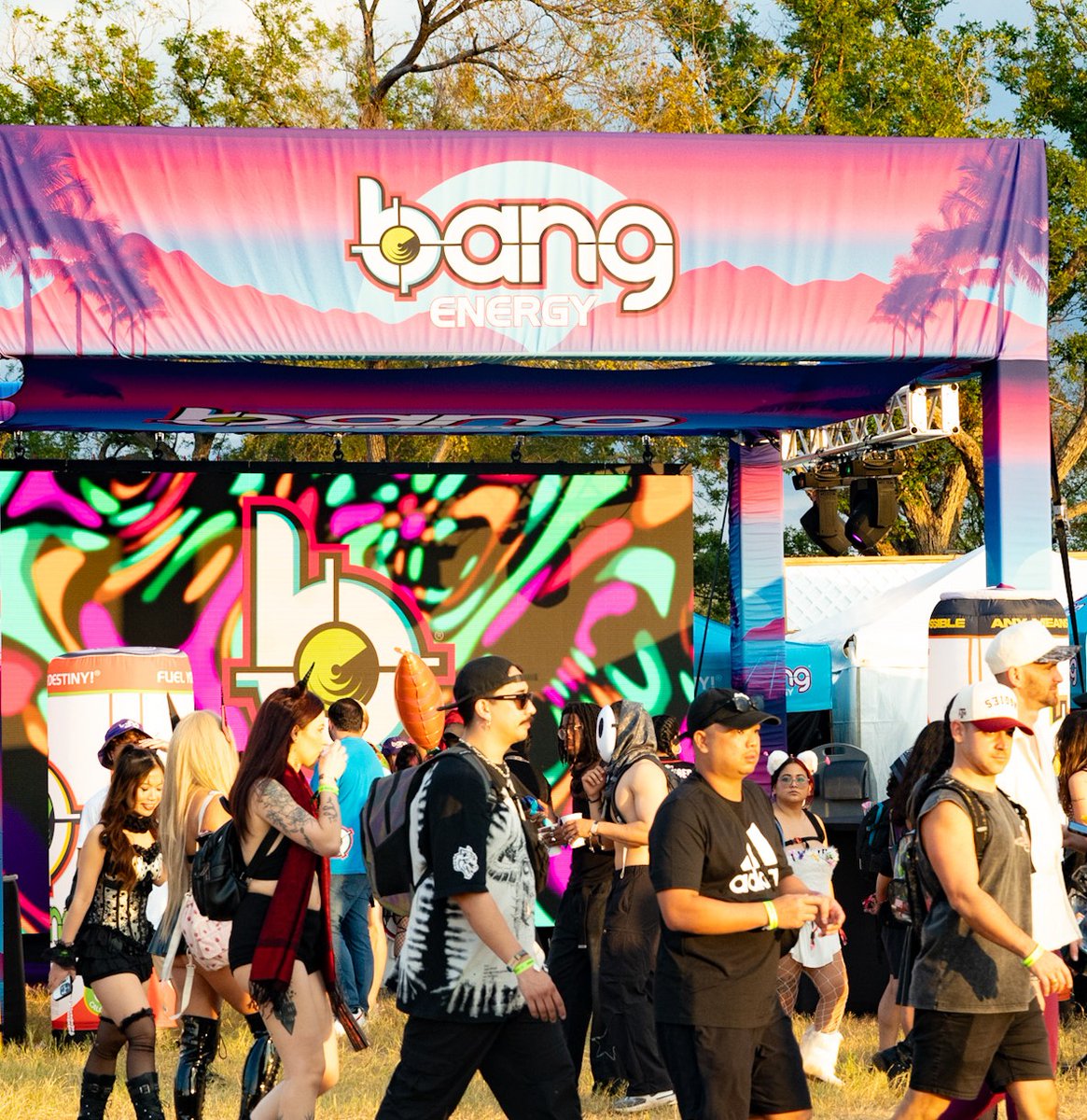You didn’t come all the way to Wicked Oaks to crash early. <a href="/BANGenergy/">Bang Energy</a> is here to keep the energy and the vibes going🧃⚡️ Swing by their activation to sample their top flavors!