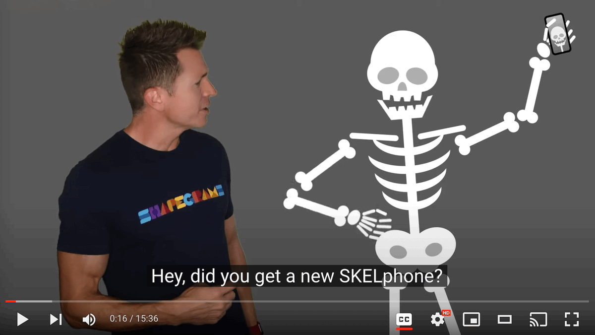 shapegrams's tweet image. It&apos;s PUNS of a fun to turn on the captions while viewing a Shapegrams video.

#EdTech #Teaching #GoogleSlides #GaETC25